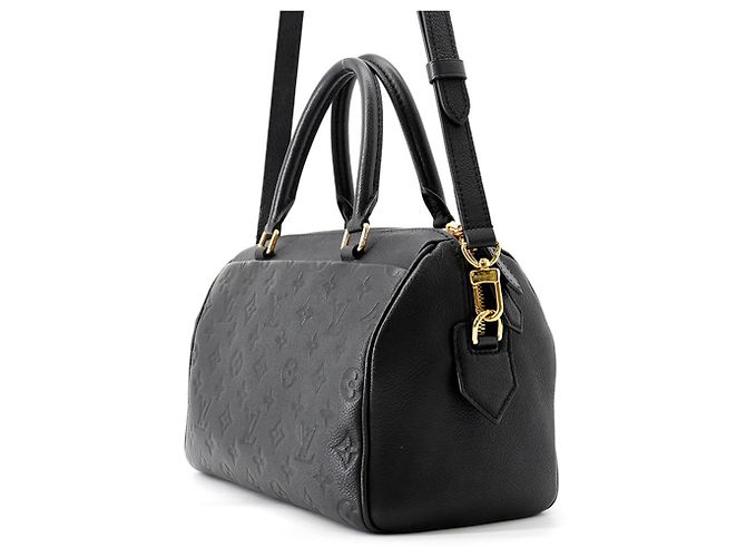Borsa Louis Vuitton Monogram Empreinte Speedy Bandoulière 25 NM Nero - vista 2