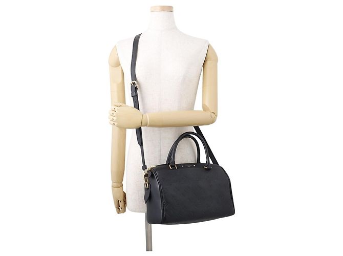 Borsa Louis Vuitton Monogram Empreinte Speedy Bandoulière 25 NM Nero - vista 5