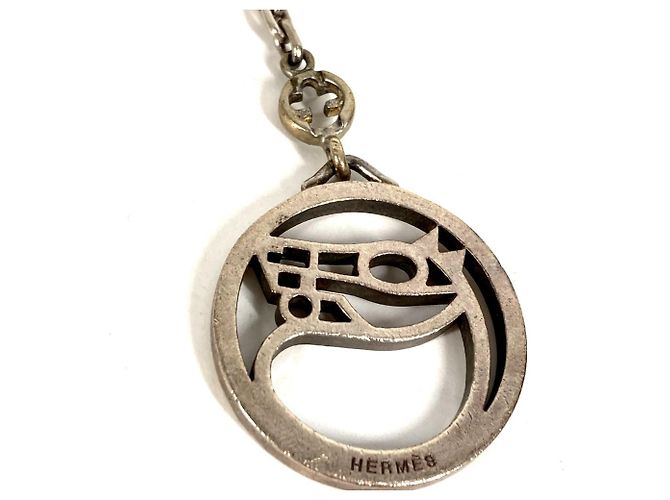 Hermès Portachiavi Hermes Cheval Logo Argento - vista 2