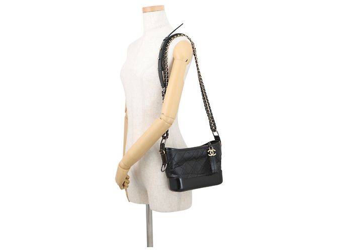 Borsa a tracolla Chanel Gabrielle Chain Nero - vista 4
