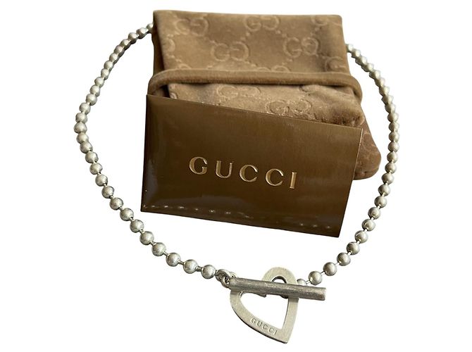 Gucci Collana Cuore Toggle in Argento Sterling Silver hardware - vista 2