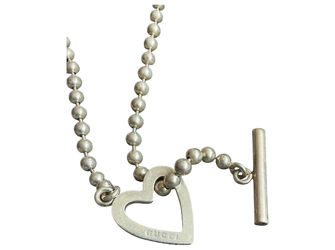 Gucci Collana Cuore Toggle in Argento Sterling Silver hardware - vista 4