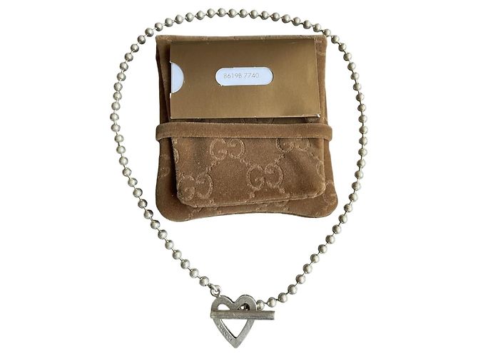 Gucci Collana Cuore Toggle in Argento Sterling Silver hardware - vista 6