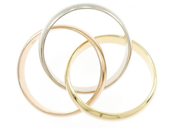 Anello Cartier Trinity in oro rosa bianco e giallo 18K - vista 3