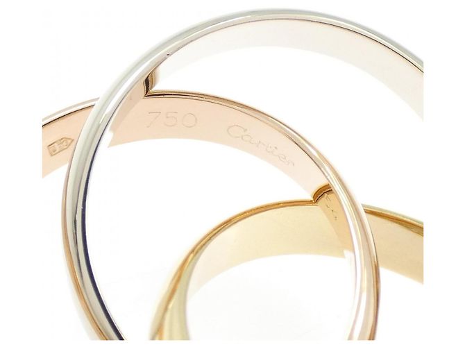 Anello Cartier Trinity in oro rosa bianco e giallo 18K - vista 4