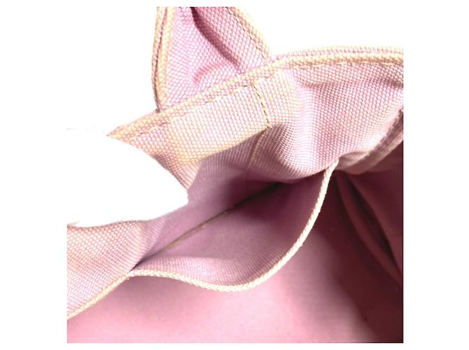 Mini borsa tote Prada Canapa Logo Rosa - vista 10