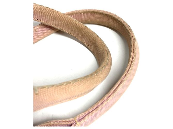 Mini borsa tote Prada Canapa Logo Rosa - vista 4
