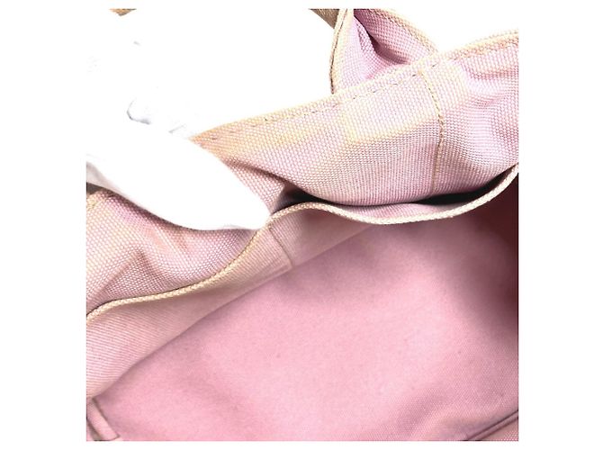 Mini borsa tote Prada Canapa Logo Rosa - vista 8