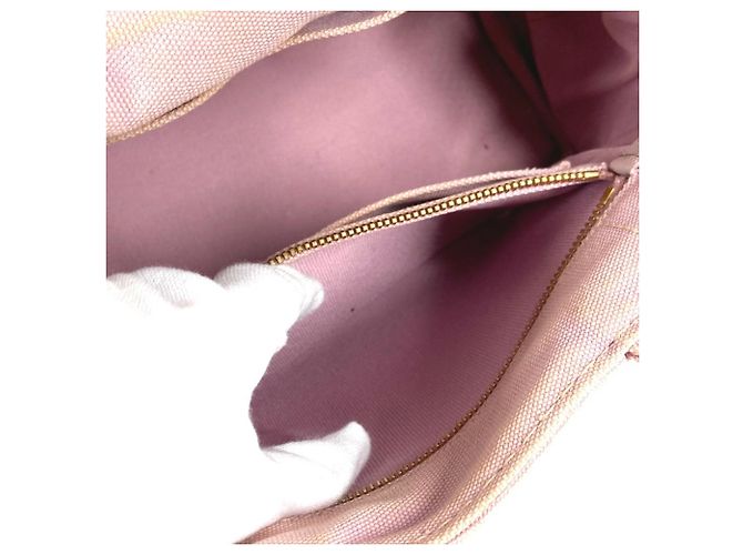 Mini borsa tote Prada Canapa Logo Rosa - vista 9