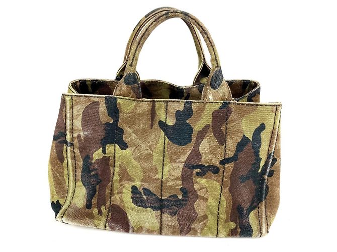Prada Canapa Canvas Tote Bag in Grün - Ansicht 2