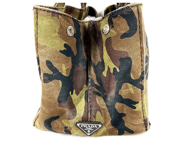 Prada Canapa Canvas Tote Bag in Grün - Ansicht 4