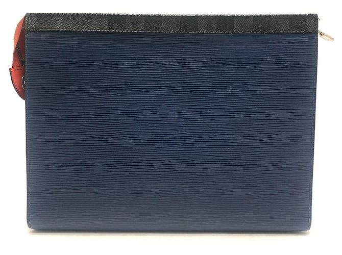 Pochette Voyage MM Louis Vuitton Clutch Bag Blu - vista 2