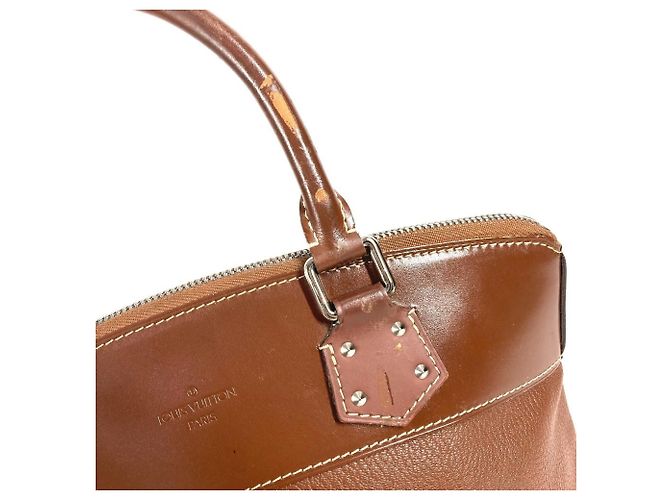 Borsa Tote Louis Vuitton Suhali Lockit PM Marrone - vista 12