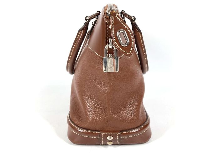 Borsa Tote Louis Vuitton Suhali Lockit PM Marrone - vista 4