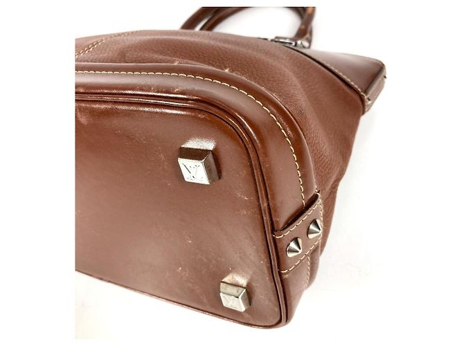Borsa Tote Louis Vuitton Suhali Lockit PM Marrone - vista 6