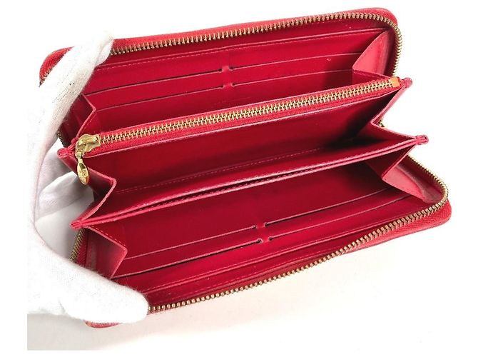 Louis Vuitton Vernis Dot Infinity Zippy Wallet Weiß Rot - Ansicht 12