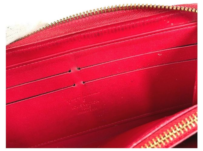 Louis Vuitton Vernis Dot Infinity Zippy Wallet Weiß Rot - Ansicht 15