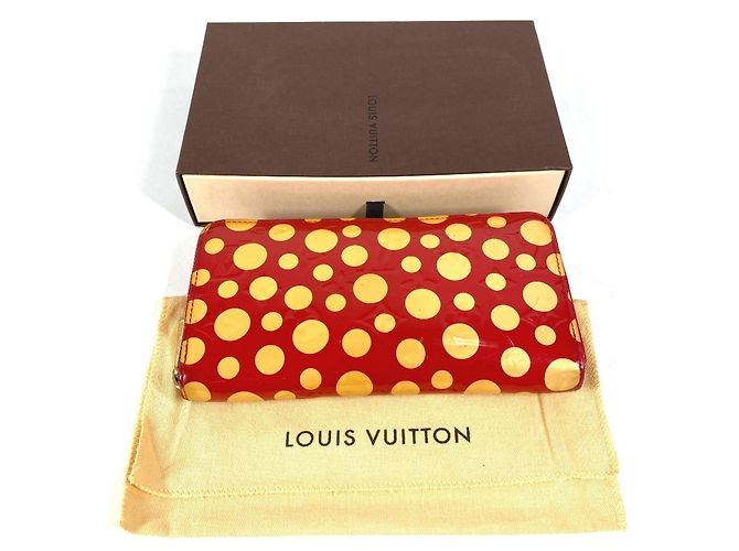 Louis Vuitton Vernis Dot Infinity Zippy Wallet Weiß Rot - Ansicht 17