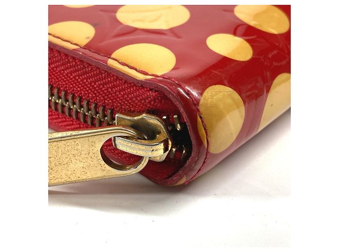 Louis Vuitton Vernis Dot Infinity Zippy Wallet Weiß Rot - Ansicht 7
