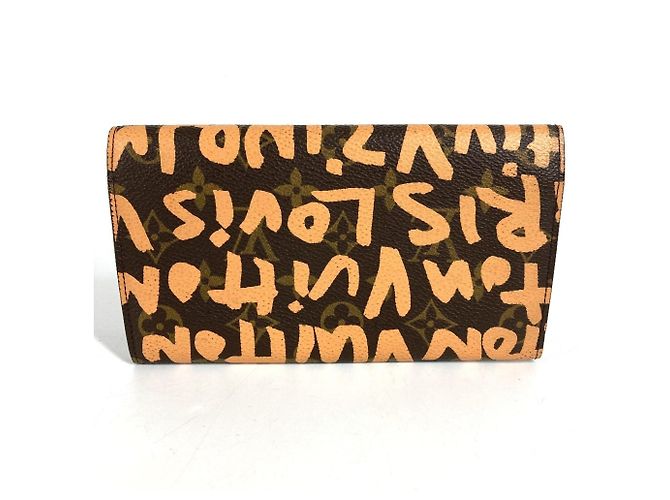 Louis Vuitton Monogram Graffiti Long Wallet Braun Orange - Ansicht 2