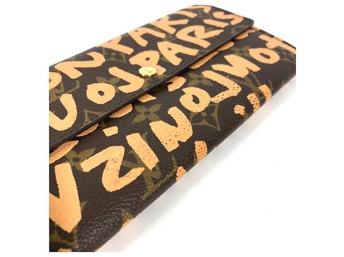 Louis Vuitton Monogram Graffiti Long Wallet Braun Orange - Ansicht 4