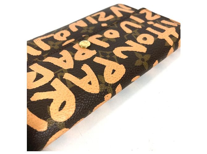 Louis Vuitton Monogram Graffiti Long Wallet Braun Orange - Ansicht 6