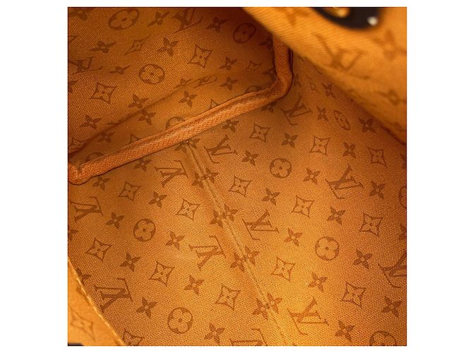 Borsa Louis Vuitton Monogram Giant LV Crafty Speedy Bandoulière 25 Nero Arancione Monogramma - vista 10
