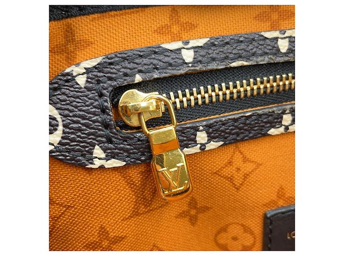Borsa Louis Vuitton Monogram Giant LV Crafty Speedy Bandoulière 25 Nero Arancione Monogramma - vista 12