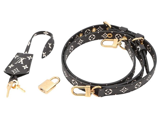 Borsa Louis Vuitton Monogram Giant LV Crafty Speedy Bandoulière 25 Nero Arancione Monogramma - vista 19