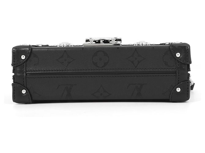 Borsa a tracolla Louis Vuitton Monogram Wet Petite Malle Nero - vista 3