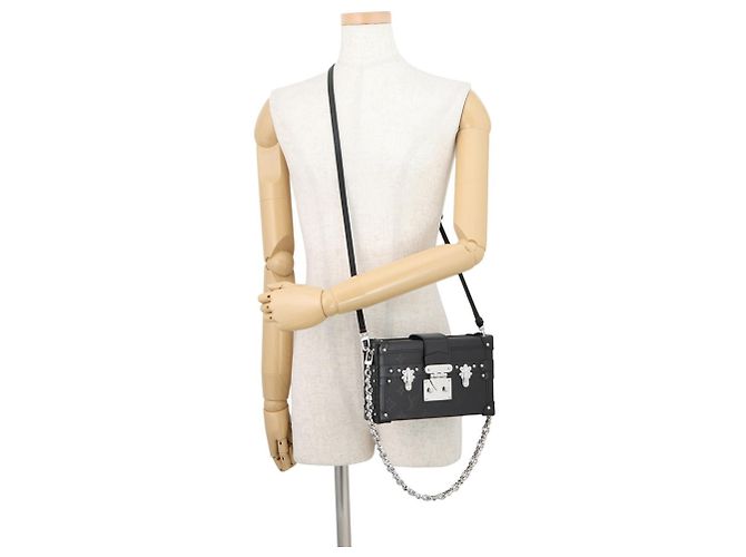 Borsa a tracolla Louis Vuitton Monogram Wet Petite Malle Nero - vista 5