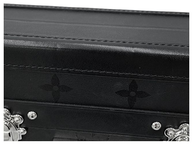 Borsa a tracolla Louis Vuitton Monogram Wet Petite Malle Nero - vista 8