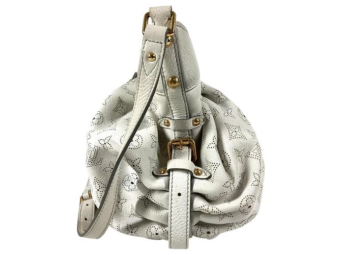 Borsa Louis Vuitton Monogram Mahina XS Bianco - vista 3