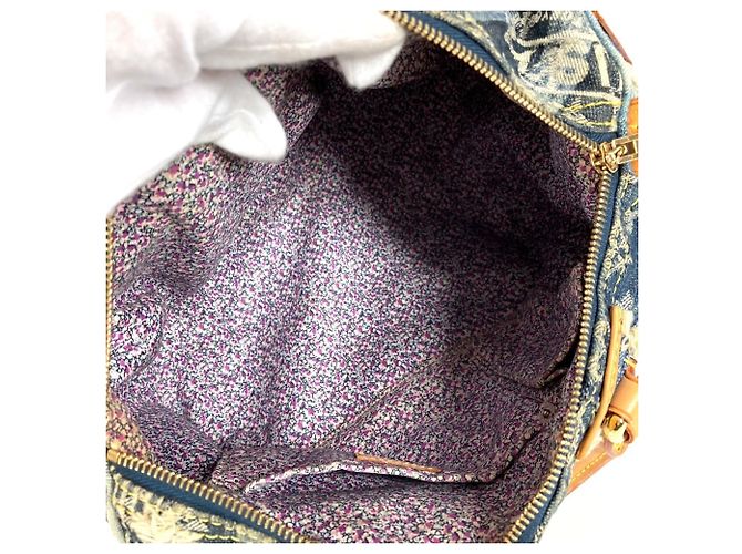 Louis Vuitton Monogram Denim Patchwork Speedy 30 Mini Boston Bag Blau - Ansicht 12