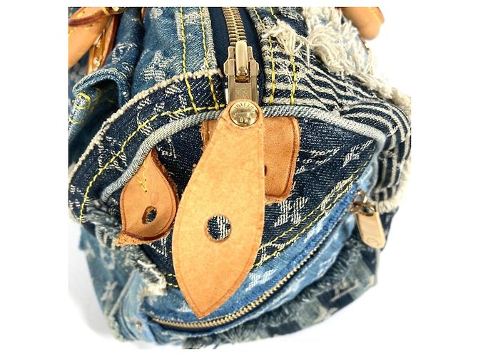 Louis Vuitton Monogram Denim Patchwork Speedy 30 Mini Boston Bag Blau - Ansicht 6