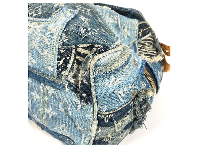 Louis Vuitton Monogram Denim Patchwork Speedy 30 Mini Boston Bag Blau - Ansicht 9