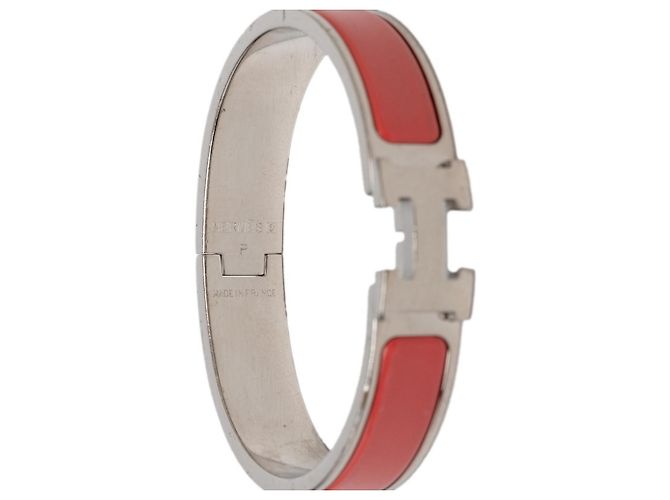 Hermès Hermes Click H PM Emailarmband Silber Pink - Ansicht 5