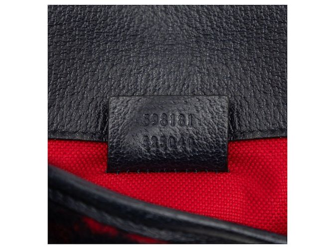 Marsupio in lana GG Gucci Rosso Blu navy - vista 5