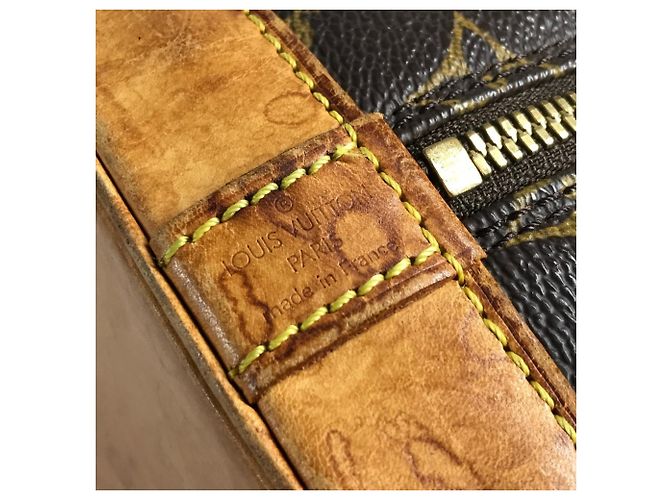 Borsa Tote Louis Vuitton Monogram Alma Marrone - vista 13