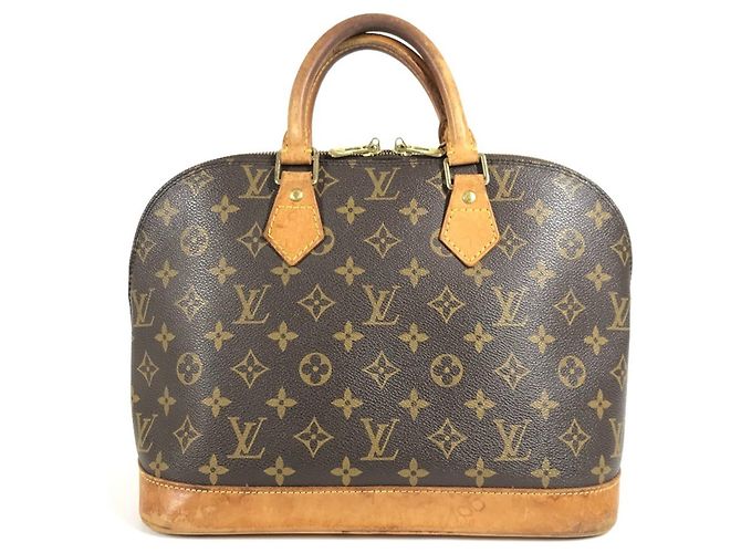 Borsa Tote Louis Vuitton Monogram Alma Marrone - vista 2