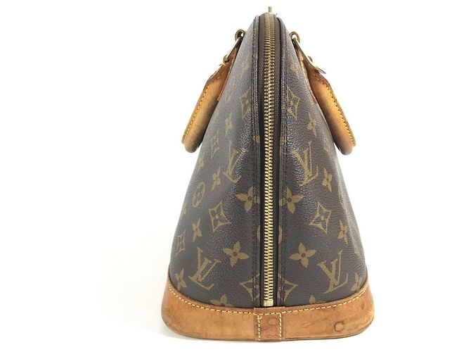 Borsa Tote Louis Vuitton Monogram Alma Marrone - vista 4