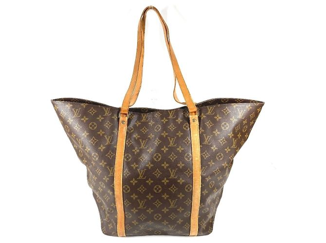 Louis Vuitton Monogram Sac Shopping Bag Castaño - vista 2