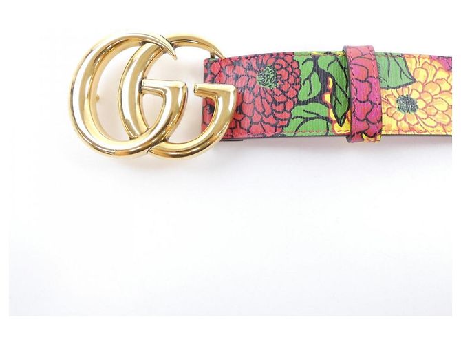Gürtel Gucci GUCCI 525040 Pink Rot Grün - Ansicht 2