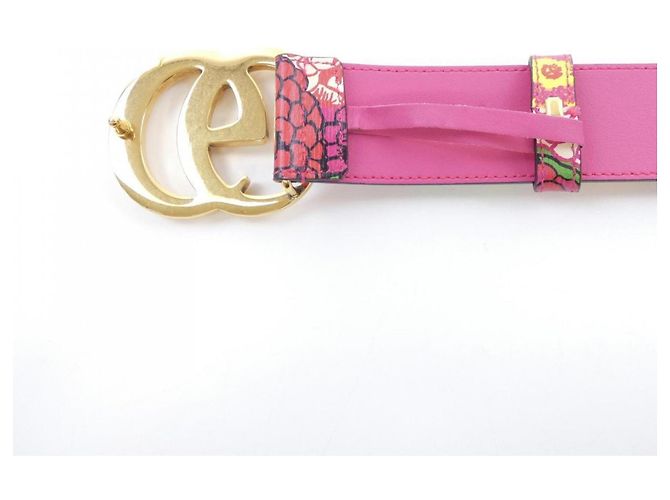 Gürtel Gucci GUCCI 525040 Pink Rot Grün - Ansicht 3