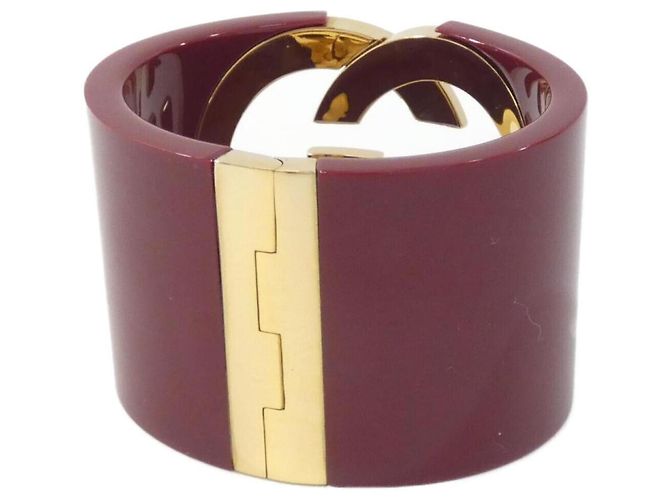 Gucci Interlocking Armreif Rot Golden - Ansicht 2