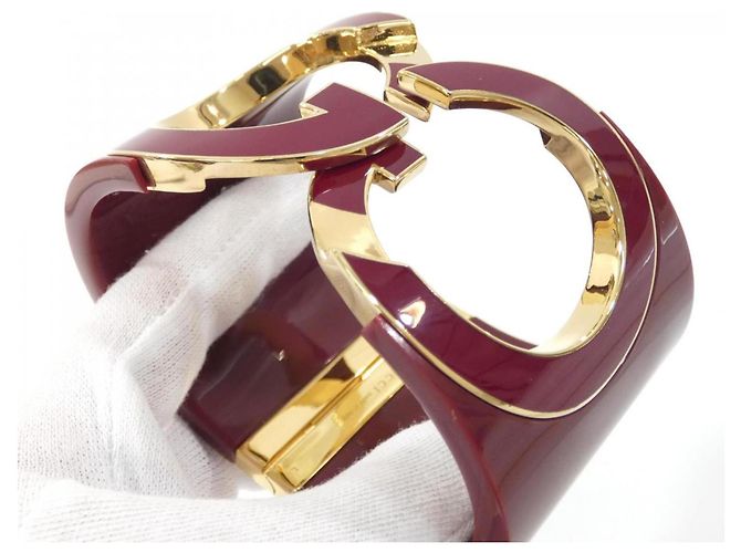 Gucci Interlocking Armreif Rot Golden - Ansicht 3
