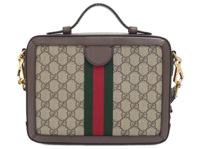 Borsa Gucci Ophidia 550622 K05NG Marrone Beige - vista 2