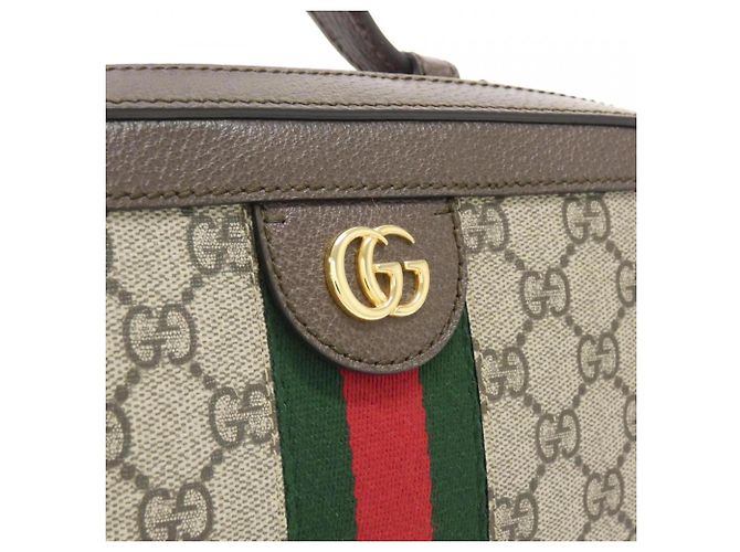 Borsa Gucci Ophidia 550622 K05NG Marrone Beige - vista 4