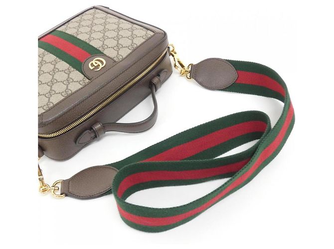 Borsa Gucci Ophidia 550622 K05NG Marrone Beige - vista 5