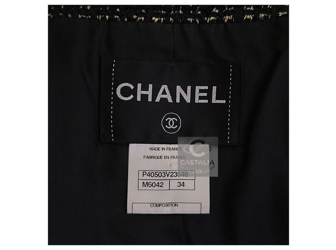 Chanel Chaleco de Tweed Azul Marino - vista 7